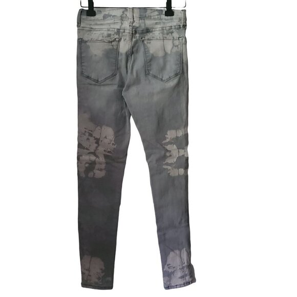 banana Republic Sculpt Skinny Gray Bleached Mid Rise Denim Jeans Size 27 / 4 - Picture 5 of 9